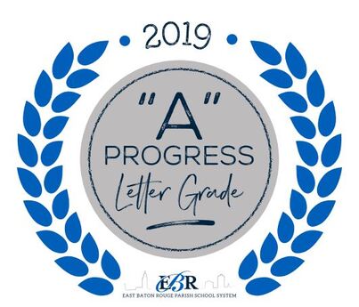 Graphic stating that Glasgow earned an A progress letter grade in 2019