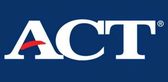 ACT logo (white letters ACT on a blue background)
